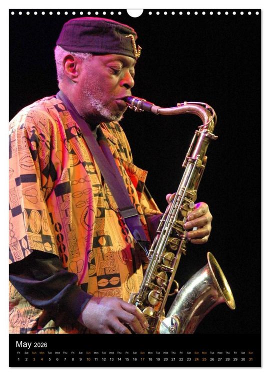 Produktbild: Jazz Saxophonists 2026 (Wall Calendar 2026 DIN A3 portrait), CALVENDO 12 Month Wall Calendar