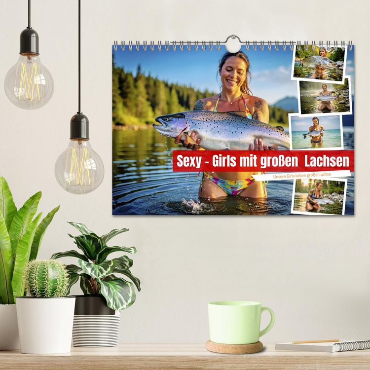 Produktbild: Sexy - Girls mit gro&szlig;en Lachsen (Wandkalender 2027 DIN A4 quer), CALVENDO Monatskalender
