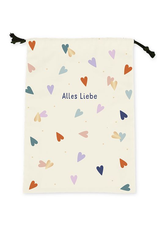Produktbild: Stoff-Geschenkbeutel Alles Liebe