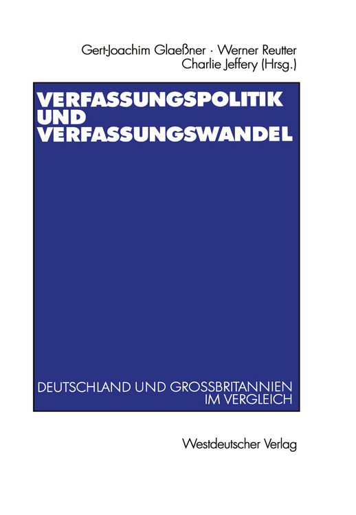 Produktbild: Verfassungspolitik und Verfassungswandel