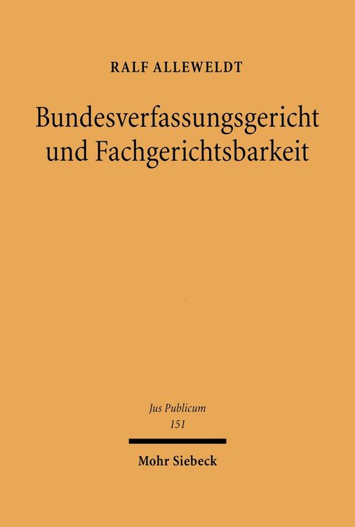 Produktbild: Bundesverfassungsgericht und Fachgerichtsbarkeit