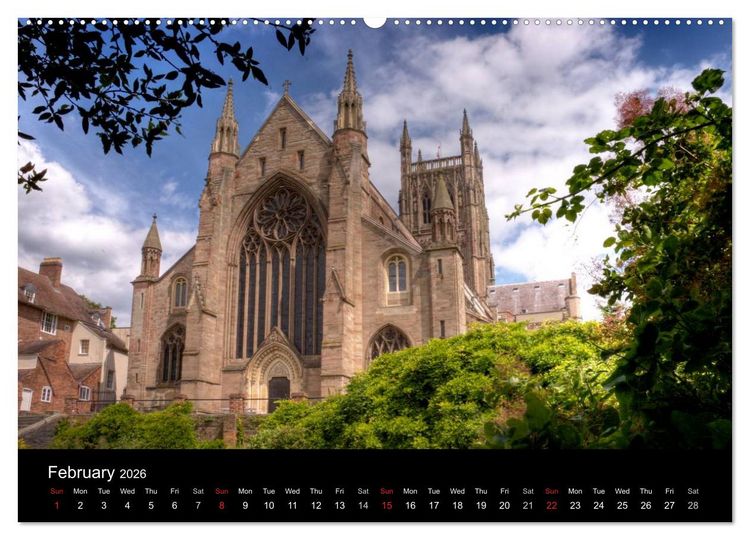 Produktbild: Anglican Cathedrals (High Quality Premium Wall Calendar 2026 DIN A2 landscape),CALVENDO 12 Month Wall Calendar