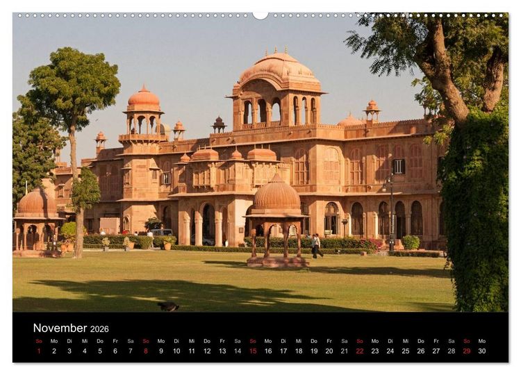 Produktbild: Indien, vom Taj Mahal zur W&uuml;ste Thar (Wandkalender 2026 DIN A2 quer), CALVENDO Monatskalender