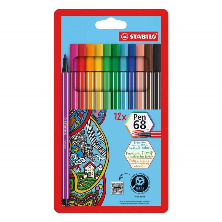 Produktbild: STABILO Filzstift Premium-Filzstift Pen 68, 12er Set