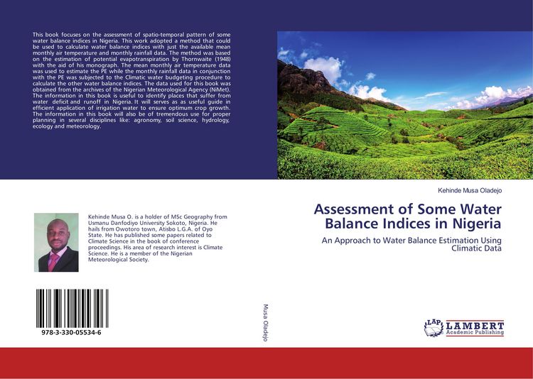 Produktbild: Assessment of Some Water Balance Indices in Nigeria