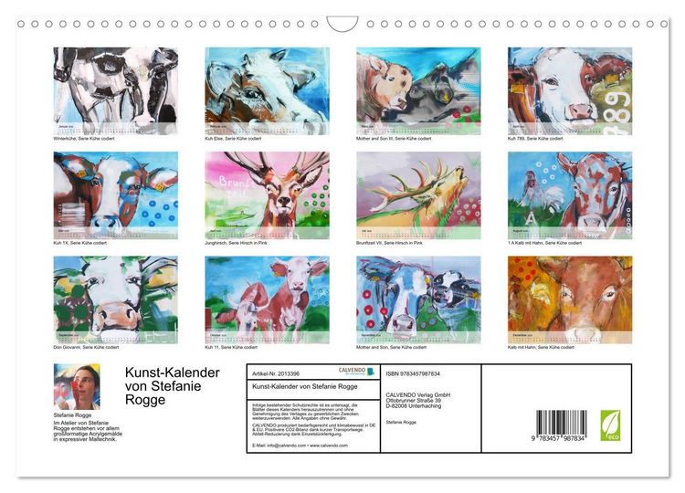 Produktbild: Kunst-Kalender von Stefanie Rogge (Wandkalender 2026 DIN A3 quer), CALVENDO Monatskalender