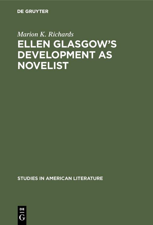 Produktbild: Ellen Glasgow's Development as Novelist