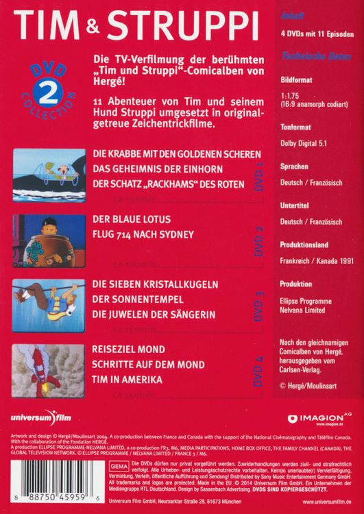 Produktbild: Tim & Struppi - Collection 2 [4 DVDs]