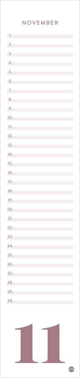 Produktbild: Geburtstagskalender neutral Langplaner mini