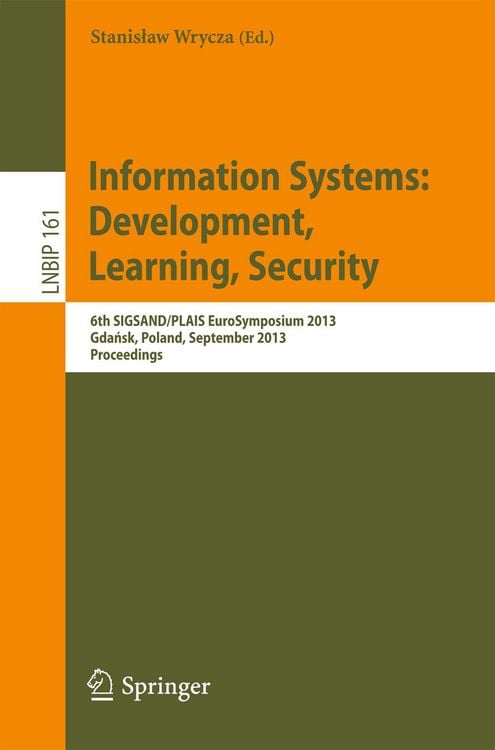 Produktbild: Information Systems: Development, Learning, Security