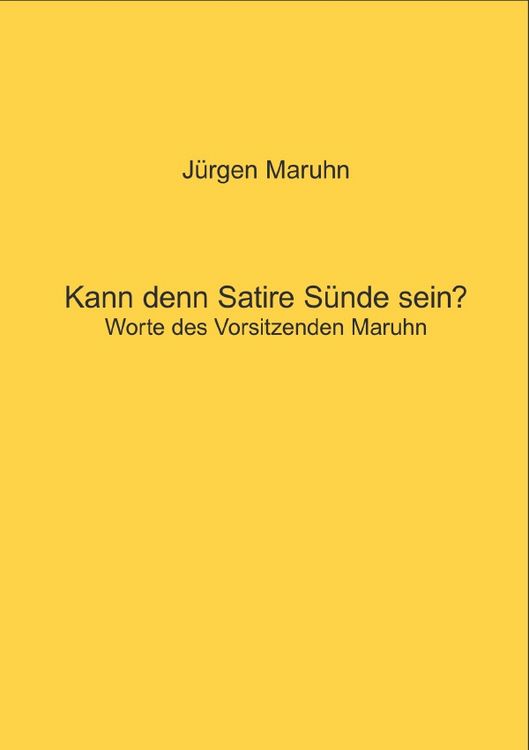 Produktbild: Kann denn Satire S&uuml;nde sein?