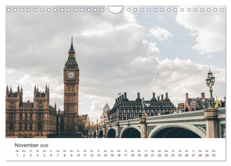 Produktbild: London - Die faszinierende Hauptstadt Englands. (Wandkalender 2026 DIN A4 quer), CALVENDO Monatskalender