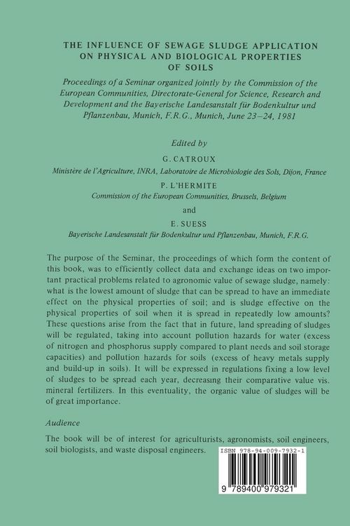 Produktbild: The Influence of Sewage Sludge Application on Physical and Biological Properties of Soils