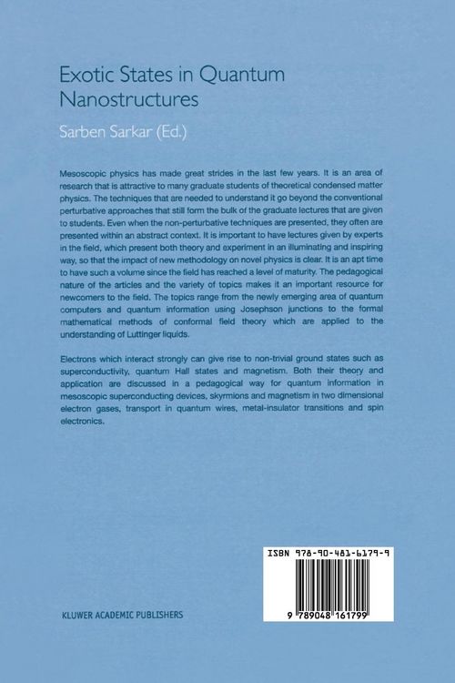 Produktbild: Exotic States in Quantum Nanostructures