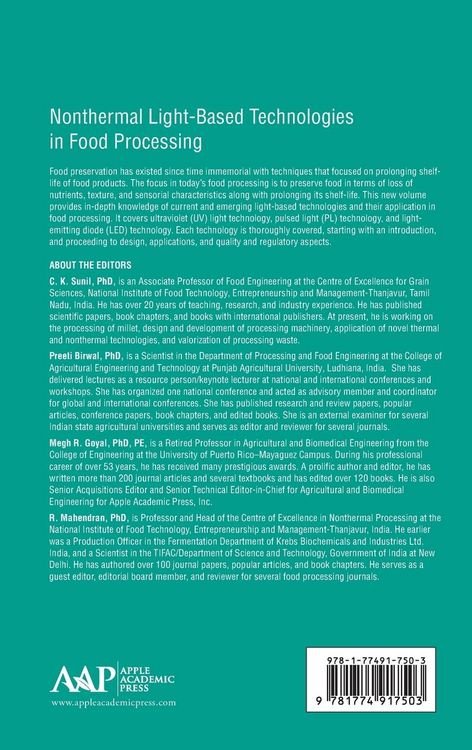 Produktbild: Nonthermal Light-Based Technologies in Food Processing