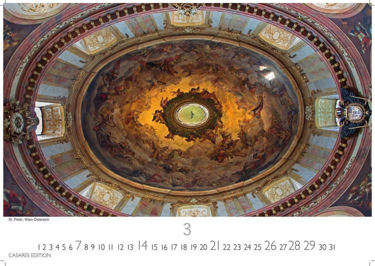 Produktbild: Himmelsgew&ouml;lbe Kalender 2027 &ndash; Wandkalender | Fotokalender Kunst 24x35cm | Architekturkalender | Beeindruckende Innenansichten: Kirchenkuppeln und -architekturen.