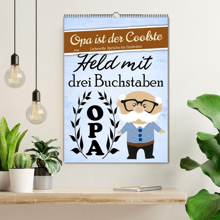 Produktbild: Opa ist der Coolste (Wandkalender 2026 DIN A2 hoch), CALVENDO Monatskalender