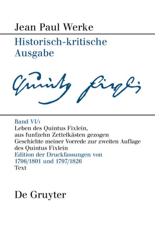 Produktbild: Leben des Quintus Fixlein, aus funfzehn Zettelk&auml;sten gezogen