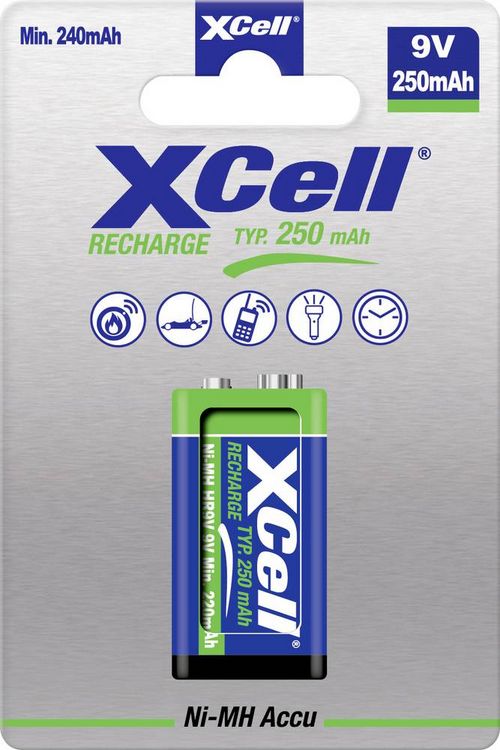 Produktbild: XCell 9V Block-Akku NiMH 250 8.4V 1St.