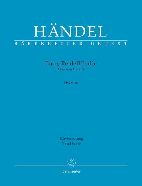 Produktbild: Poro, Re dell´Indie HWV 28 -Opera in drei Akten-