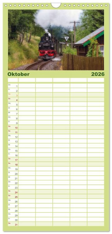 Produktbild: Familienplaner 2026 - Dampf im Pressnitztal mit 5 Spalten (Wandkalender, 21 x 45 cm) CALVENDO