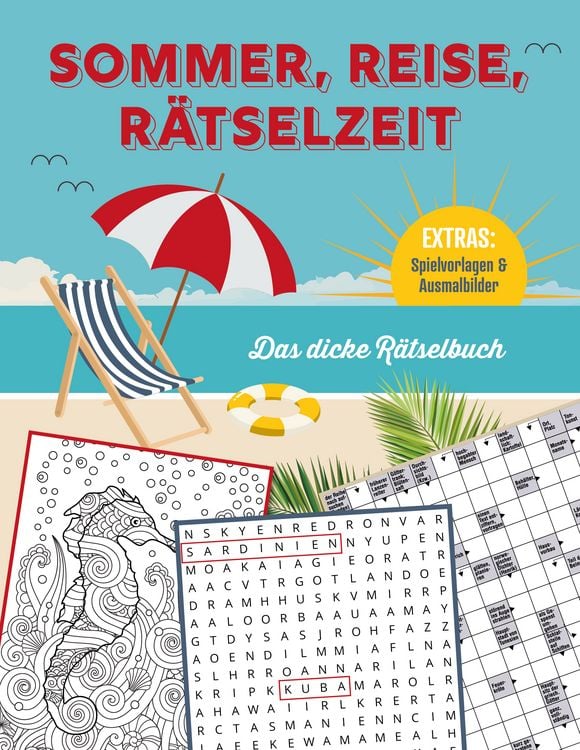 Produktbild: Sommer, Reise, R&auml;tselzeit - Das dicke R&auml;tselbuch