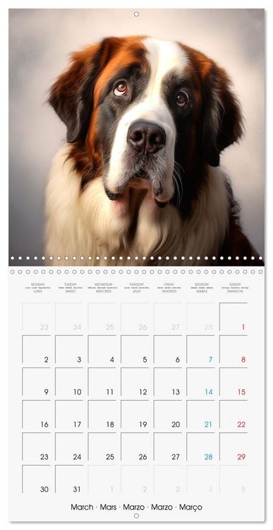 Produktbild: Portraits de grands chiens (Calendrier mural carr&eacute; 2026 30x30 cm) Calendrier double avec une page pour vos prises de notes