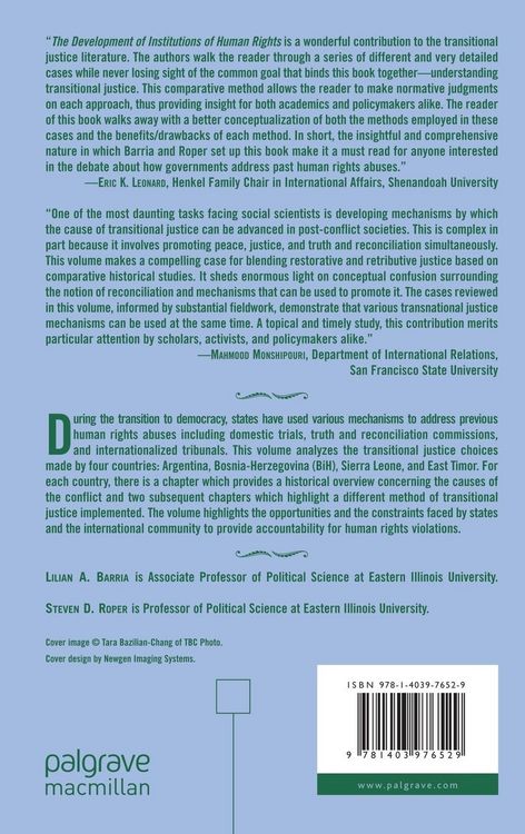 Produktbild: The Development of Institutions of Human Rights