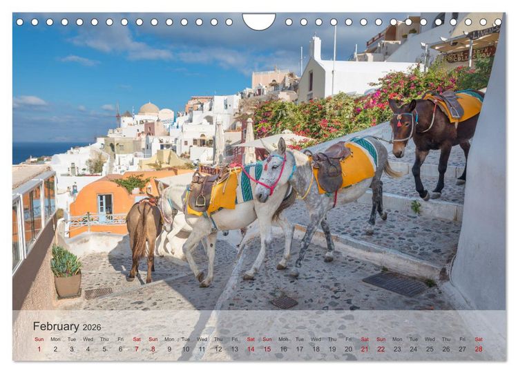 Produktbild: Whispers of Santorini (Wall Calendar 2026 DIN A4 landscape), CALVENDO 12 Month Wall Calendar