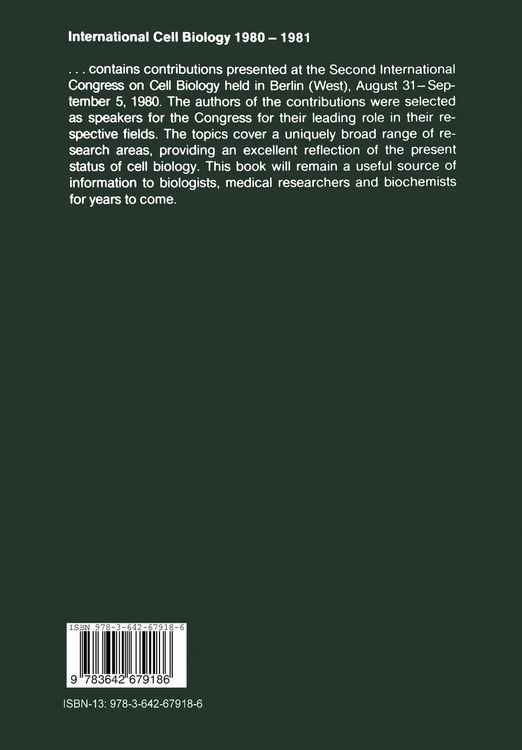 Produktbild: International Cell Biology 1980&ndash;1981