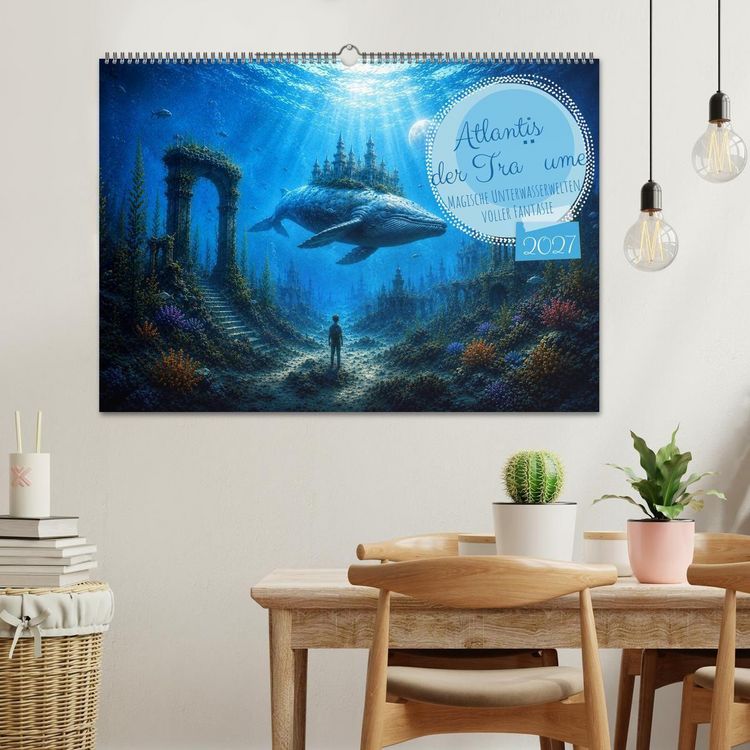 Produktbild: Atlantis der Träume - Magische Unterwasserwelten voller Fantasie (Wandkalender 2027 DIN A2 quer), CALVENDO Monatskalender