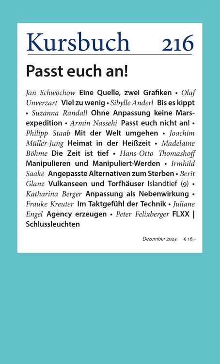 Produktbild: Kursbuch 216