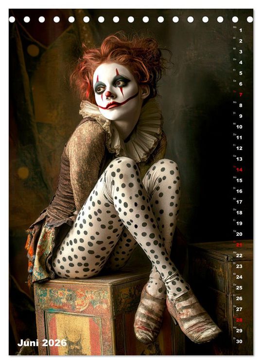 Produktbild: Clowngeschichten - Eine besondere Welt (Tischkalender 2026 DIN A5 hoch), CALVENDO Monatskalender