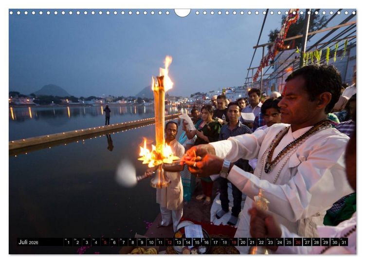 Produktbild: Farbenfrohes aus Indien (Wandkalender 2026 DIN A3 quer), CALVENDO Monatskalender