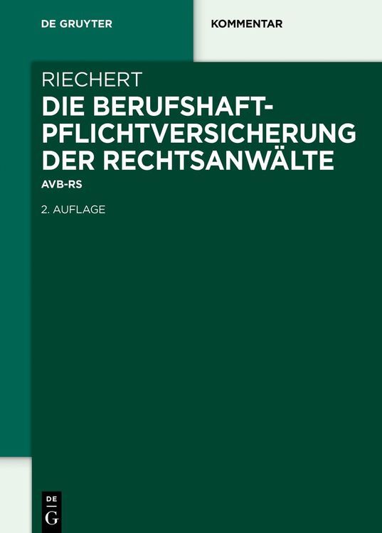 Produktbild: Die Berufshaftpflichtversicherung der Rechtsanw&auml;lte