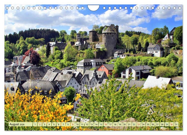 Produktbild: Die sch&ouml;nsten Orte der Eifel - Monschau (Wandkalender 2026 DIN A4 quer), CALVENDO Monatskalender