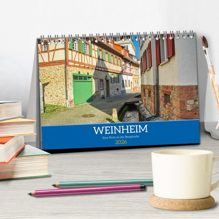 Produktbild: Weinheim - Eine Perle an der Bergstra&szlig;e (Tischkalender 2026 DIN A5 quer), CALVENDO Monatskalender