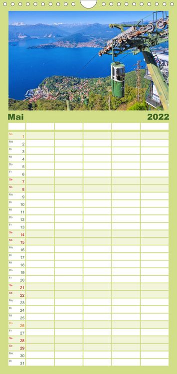 Produktbild: Lago Maggiore - Orte am Ostufer - Familienplaner hoch (Wandkalender 2022 , 21 cm x 45 cm, hoch)