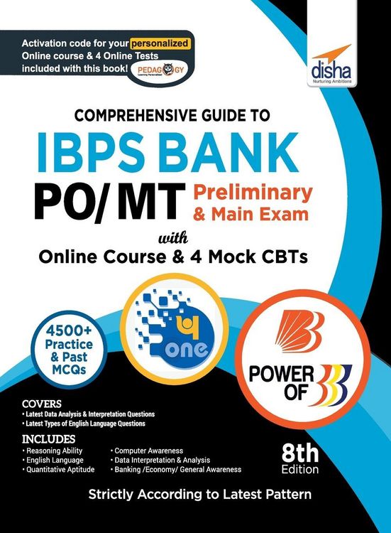Produktbild: Comprehensive Guide to IBPS Bank PO/ MT Preliminary & Main Exam with Online Course & 4 Online CBTs (8th Edition)