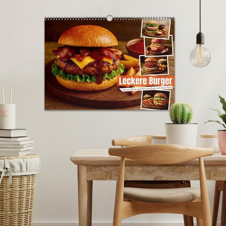 Produktbild: Leckere Burger (Wandkalender 2026 DIN A3 quer), CALVENDO Monatskalender