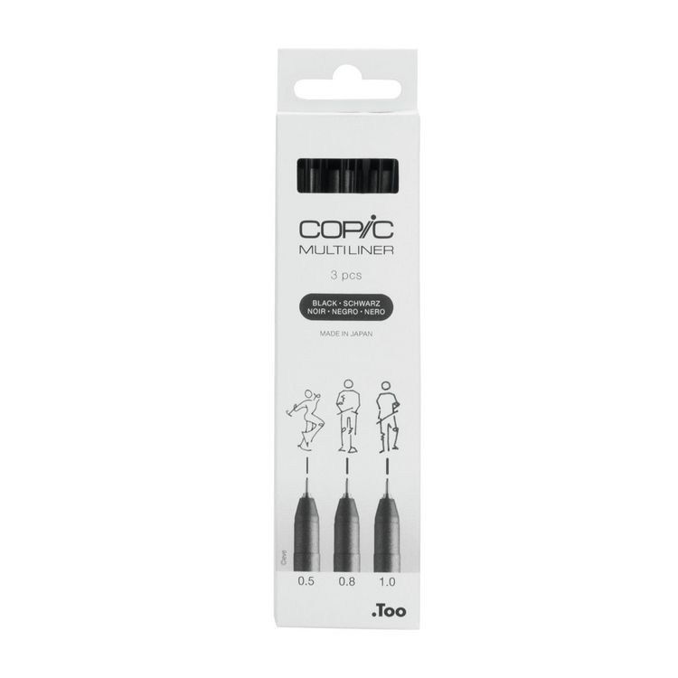 Produktbild: Copic Multiliner-Set schwarz 0.5mm/0.8mm/1.0mm 3 St&uuml;ck