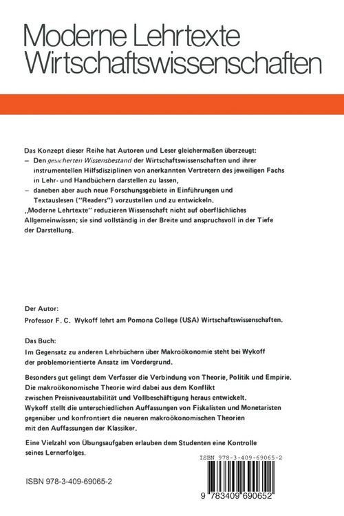 Produktbild: Theorie und Politik der Makro&ouml;konomie
