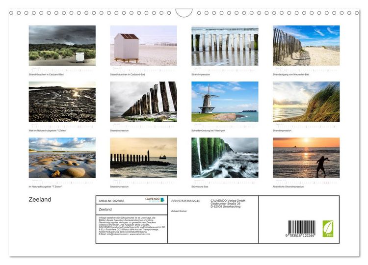 Produktbild: Zeeland (Wandkalender 2026 DIN A3 quer), CALVENDO Monatskalender