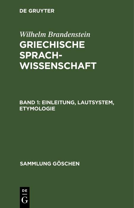 Produktbild: Einleitung, Lautsystem, Etymologie