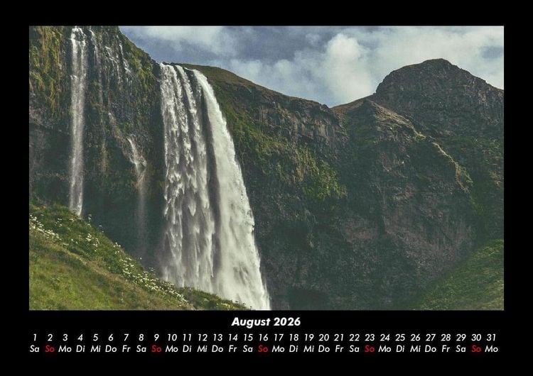 Produktbild: Wasserf&auml;lle 2026 Fotokalender DIN A3