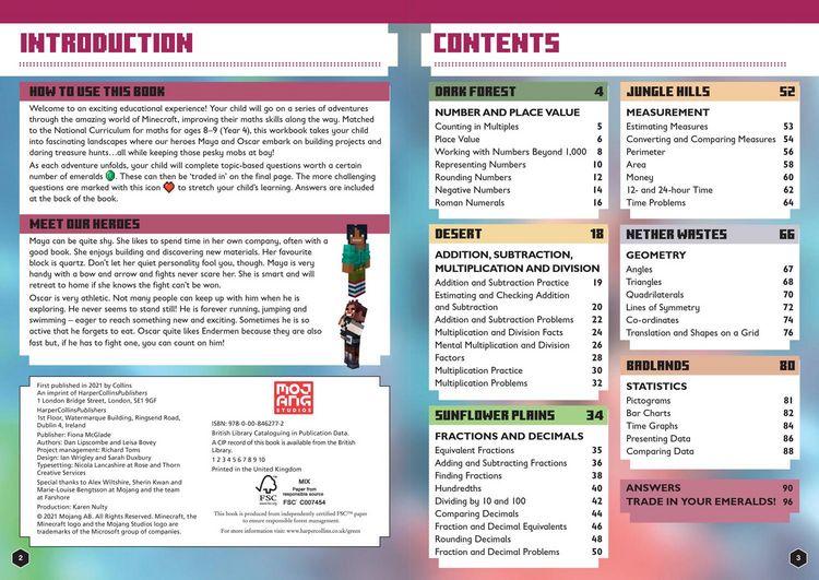 Produktbild: Minecraft Maths Ages 8-9