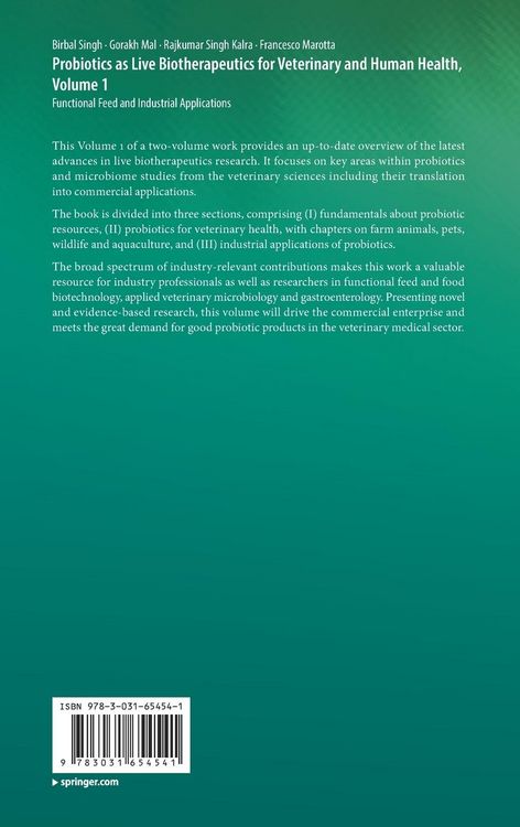 Produktbild: Probiotics as Live Biotherapeutics for Veterinary and Human Health, Volume 1