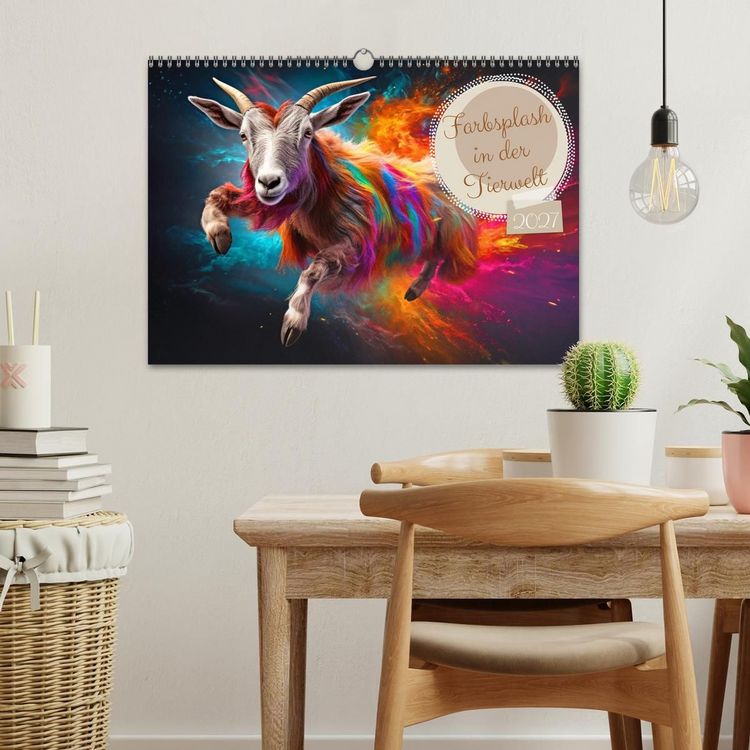 Produktbild: Farbsplash in der Tierwelt (Wandkalender 2027 DIN A3 quer), CALVENDO Monatskalender
