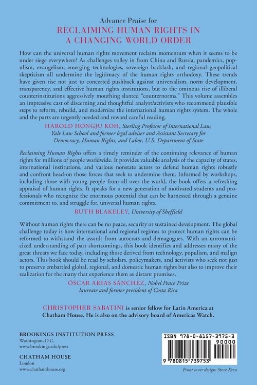Produktbild: Reclaiming Human Rights in a Changing World Order