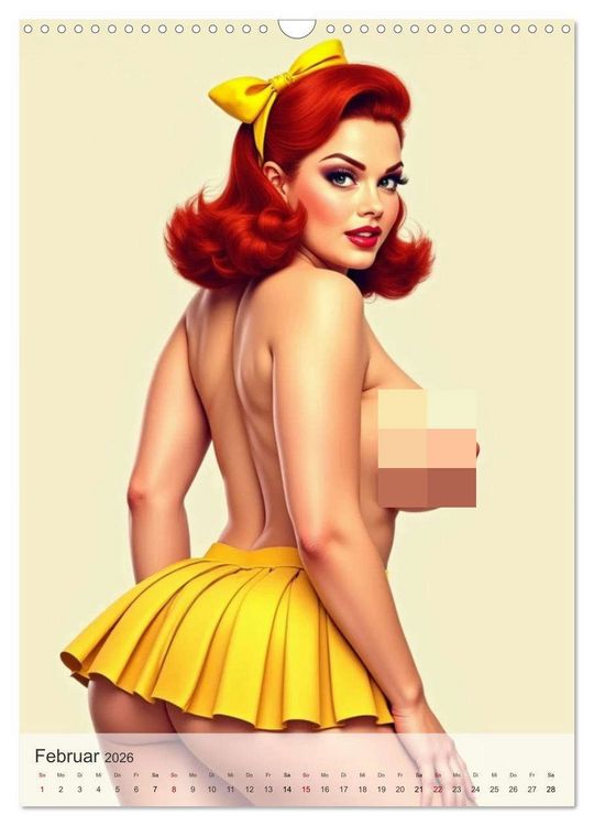 Produktbild: Pin-up Girls - Frech, Freiz&uuml;gig und Verf&uuml;hrerisch (Wandkalender 2026 DIN A3 hoch), CALVENDO Monatskalender